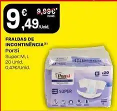 Intermarché Porsi - fraldas de incontinência promoção