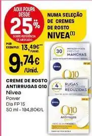 Intermarché Nivea - creme de rosto antirrugas q10 promoção