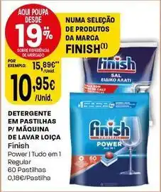 Intermarché Finish - detergente em pastilhas p/ máquina de lavar loiça promoção