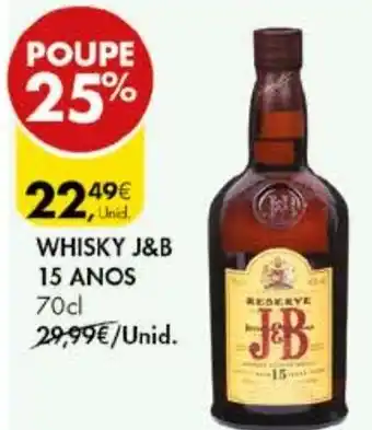 WHISKY J&B 15 ANOS 70cl