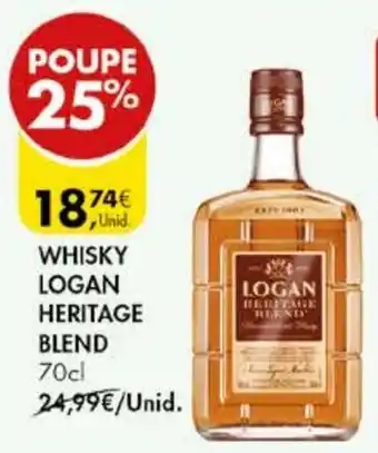Pingo Doce WHISKY LOGAN HERITAGE BLEND 70cl promoção