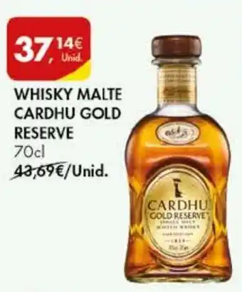 Pingo Doce WHISKY MALTE CARDHU GOLD RESERVE 70cl promoção