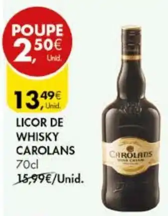 LICOR DE WHISKY CAROLANS 70cl