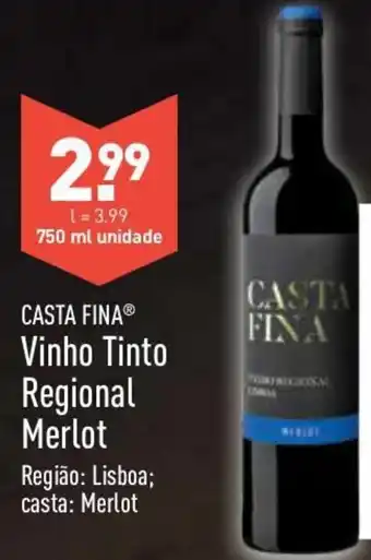Casta Fina Vinho Tinto Regional Merlot 750ml