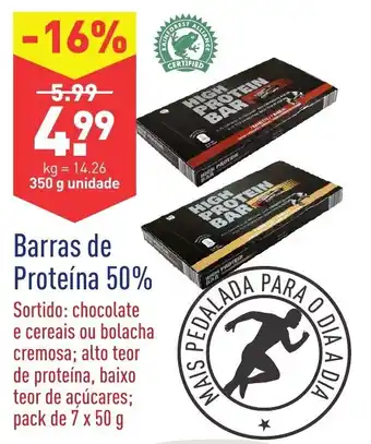 ALDI Barras de Proteína 7x50g promoção