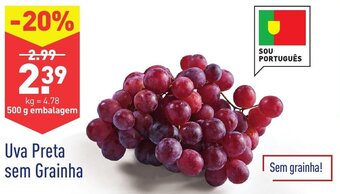 ALDI Uva Preta sem Grainha 500g promoção