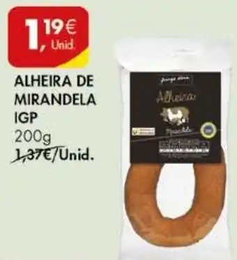 Pingo Doce ALHEIRA DE MIRANDELA IGP 200g promoção