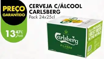 Pingo Doce CERVEJA C/ÁLCOOL CARLSBERG Pack 24x25cl promoção