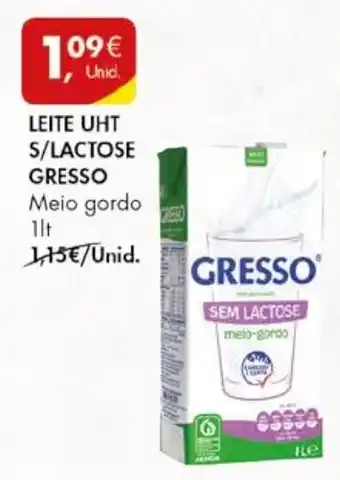 Pingo Doce LEITE UHT S/LACTOSE GRESSO Meio gordo 1lt promoção