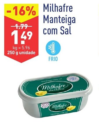 ALDI Milhafre Manteiga com Sal 250g promoção