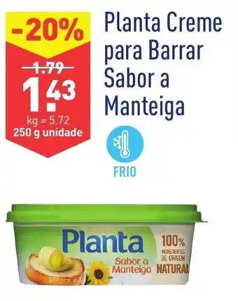 ALDI Planta Creme para Barrar Sabor a Manteiga 250g promoção