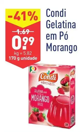 ALDI Condi Gelatina em Pó Morango 170g promoção