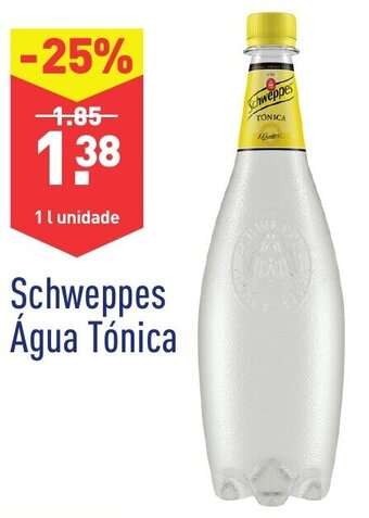 ALDI Schweppes Água Tónica 1L promoção