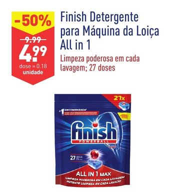 ALDI Finish Detergente para Máquina da Loiça All in 1 27 Doses promoção