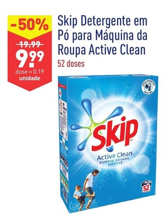 Skip Detergente em Pó para Máquina da Roupa Active Clean 52 doses