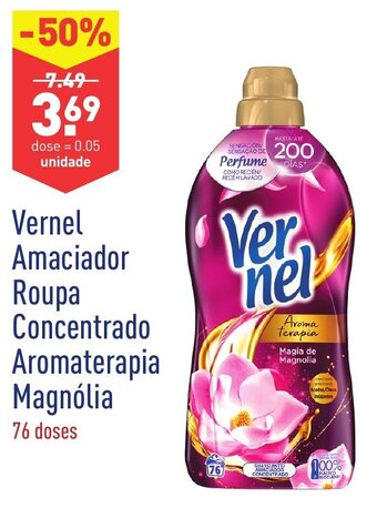 Vernel Amaciador Roupa Concentrado Aromaterapia Magnólia 76 doses