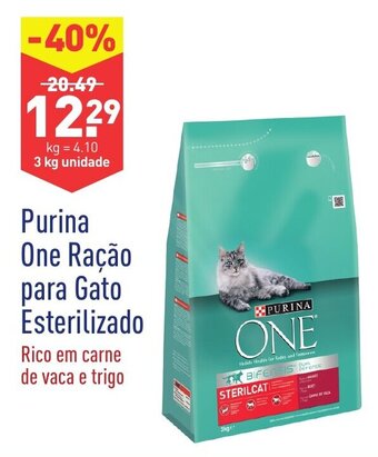 ALDI Purina One Ração para Gato Esterilizado 3kg promoção