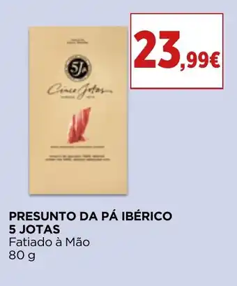 El Corte Inglés PRESUNTO DA PÁ IBÉRICO 5 JOTAS Fatiado à Mão 80 g promoção