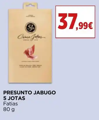 El Corte Inglés PRESUNTO JABUGO 5 JOTAS Fatias 80 g promoção