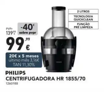 Radio Popular PHILIPS CENTRIFUGADORA HR 1855/70 promoção