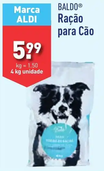 ALDI BALDO Ração para Cão 4 kg unidade promoção