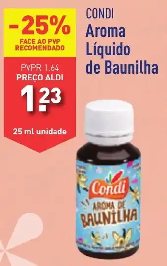 ALDI CONDI Aroma Líquido de Baunilha 25 ml unidade promoção