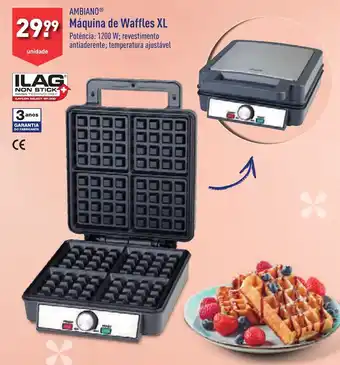 ALDI AMBIANO Máquina de Waffles XL promoção
