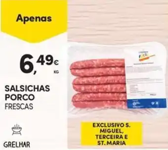 Continente SALSICHAS PORCO FRESCAS promoção