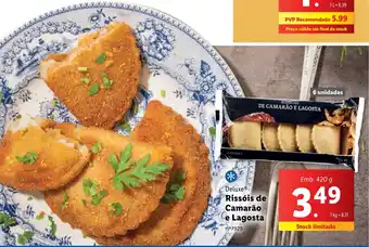 Lidl Deluxe Rissóis de Camarão e Lagosta Emb. 420 g promoção