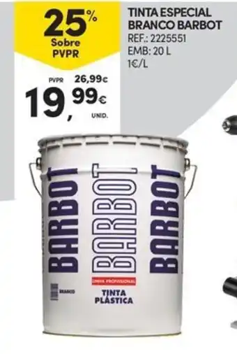 Continente TINTA ESPECIAL BRANCO BARBOT 20L promoção