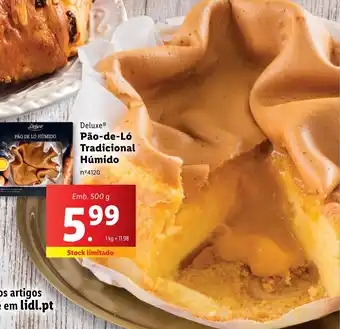 Lidl Delive Pão-de-Ló Tradicional Húmido Emb. 500 g promoção