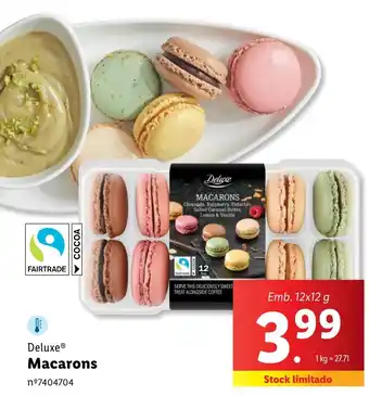 Lidl Deluxe Macarons nº7404704 Emb. 12x12 g promoção