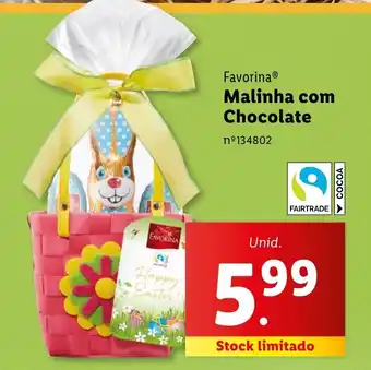 Lidl Favorina Malinha com Chocolate promoção
