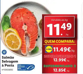 Lidl Salmão Selvagem à Posta Vendido ao kg promoção
