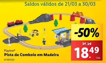 Lidl Playtive Pista de Comboio em Madeira promoção