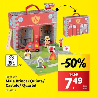 Lidl Playtive Mala Brincar Quinta/ Castelo/ Quartel promoção