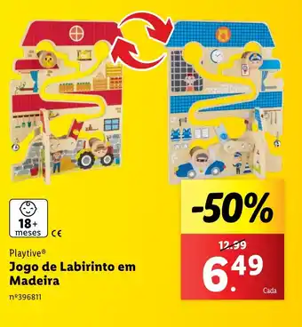 Lidl Playtive Jogo de Labirinto em Madeira promoção