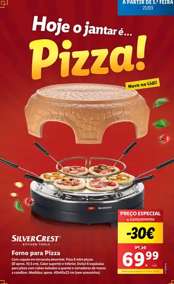 Lidl SILVER CREST Forno para Pizza promoção