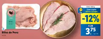 Lidl Bifes de Peru Emb. 500 g promoção