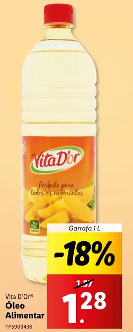 Lidl Vita D'Or Óleo Alimentar Garrafa 1L promoção