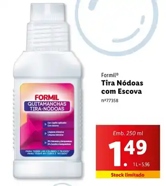 Lidl Formil Tira Nódoas com Escova Emb. 250 ml promoção