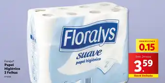 Lidl Floralys Papel Higiénico 2 Folhas promoção