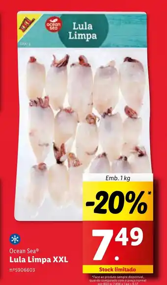 Lidl Ocean Sea Lula Limpa XXL Emb. 1 kg promoção