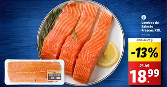 Lidl Lombos de Salmão Frescos XXL Emb. 8x125 g promoção