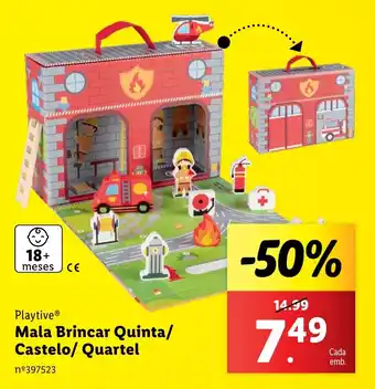 Lidl Playtive Mala Brincar Quinta/ Castelo/ Quartel promoção