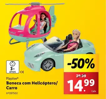 Playtive Boneca com Helicóptero/ Carro
