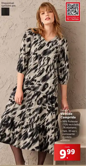 Lidl Esmara Vestido Comprido promoção