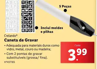 Lidl Crelando Caneta de Gravar promoção