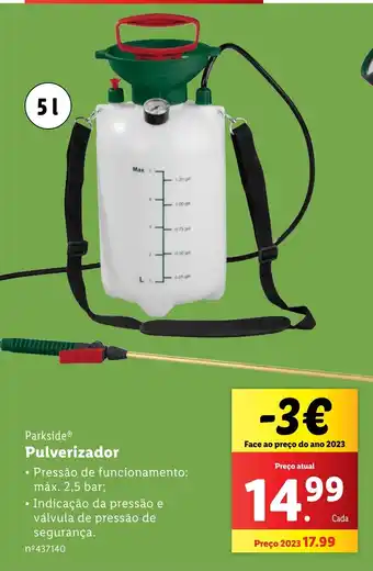 Lidl Parkside Pulverizador promoção