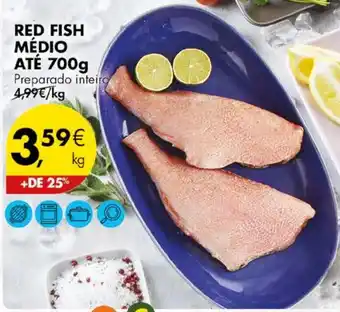 Pingo Doce RED FISH MÉDIO ATÉ 700g Preparado inteiro promoção